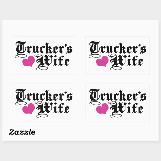 LKW-Ehefrau Rechteckiger Aufkleber (Blatt)