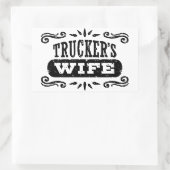 LKW-Ehefrau Rechteckiger Aufkleber (Tasche)