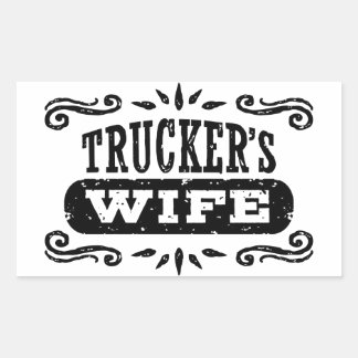 LKW-Ehefrau Rechteckiger Aufkleber