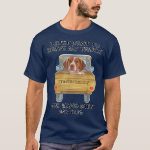 LKW-fahrender Hund Brittany T-Shirt