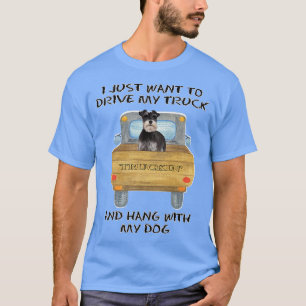 LKW fahrender Hund Miniature Schnauzer 2 T-Shirt