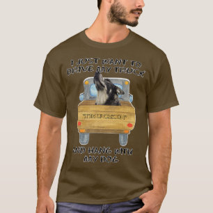 LKW fahrender Hund Norwegian Elkhound2810 T-Shirt