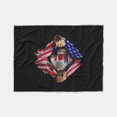 LKW-Fahrer American Flag Truck Fleecedecke (Vorderseite (Horizontal))