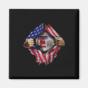 LKW-Fahrer American Flag Truck Magnet