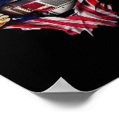 LKW-Fahrer American Flag Truck Poster (Ecke)