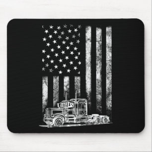 LKW-Fahrer Amerikanische Flagge Trucker Vintage Mä Mousepad