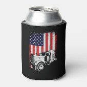 LKW-Fahrer Amerikanischer Fahne LKW-Geschenk Dosenkühler (Kanne Vorderseite)