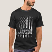 LKW-Fahrer Amerikanischer Flag Trucker T-Shirt (Vorderseite)