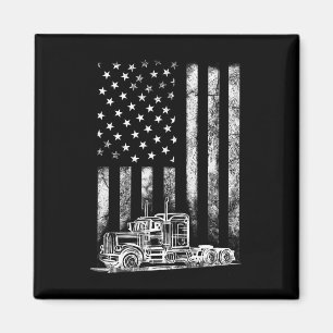 Lkw-Fahrer Amerikanischer Flaggenwächter Vintag Me Magnet