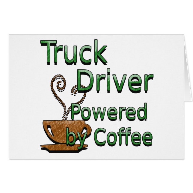 LKW-Fahrer angetrieben durch Kaffee (Vorderseite (Horizontal))