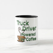 LKW-Fahrer angetrieben durch Kaffee Tasse (Zentrum)