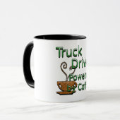 LKW-Fahrer angetrieben durch Kaffee Tasse (Vorderseite Links)