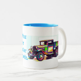 LKW-Fahrer aus Überzeugung Zweifarbige Tasse