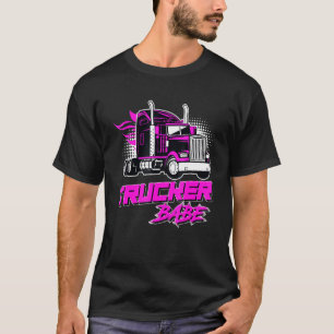 LKW-Fahrer Babe Truck Fahrer Frauen T-Shirt