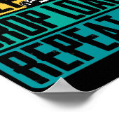 LKW-Fahrer essen Schlafsack-Drop-Loads Poster (Ecke)