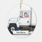 Lkw-Fahrer - Frau Keramik Ornament (Links)