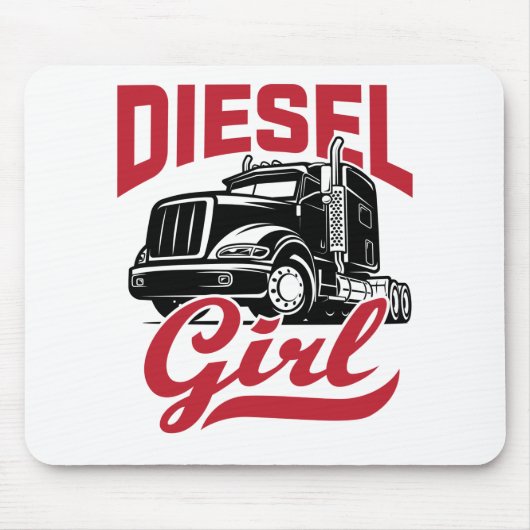 LKW-Fahrer Frauen Diesel Girl Mousepad (Vorne)