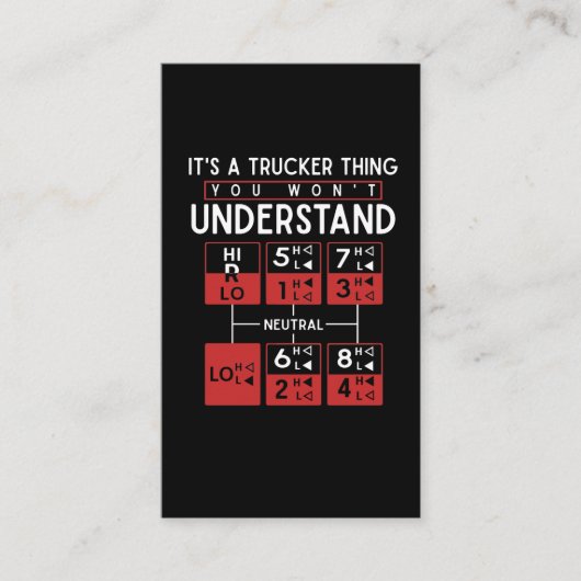 LKW-Fahrer Funny Trucker Sprichwort Visitenkarte (Vorderseite)