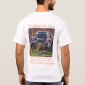 LKW-Fahrer gegen Hirsche T-Shirt (Rückseite)