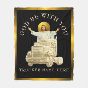 LKW-Fahrer "GOTT SEI MIT DIR" Personalisiertes Ges Fleecedecke