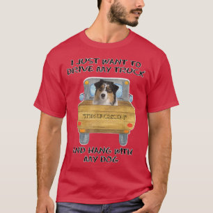 Lkw-Fahrer Hund Australischer Hirte T-Shirt