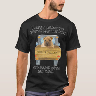 Lkw-Fahrer Hund Chinesischer Shar-Pei T-Shirt