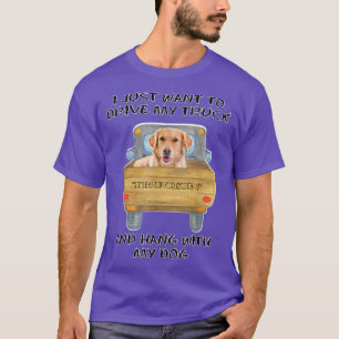 Lkw-Fahrer Hund Goldener Retriever T-Shirt