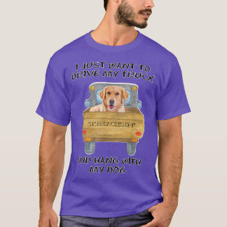Lkw-Fahrer Hund Goldener Retriever T-Shirt