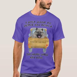 Lkw-Fahrer Hund Keeshonden T-Shirt
