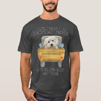 Lkw-Fahrer Hund Maltese 2805 T-Shirt