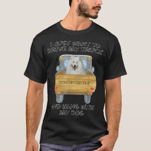 LKW-Fahrer Hund Samoyed T-Shirt