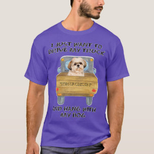 Lkw-Fahrer Hund Shih Tzu T-Shirt