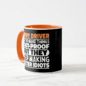 Lkw-Fahrer Ich versuche, Dinge zu machen Lustige S Tasse (Vorderseite Links)
