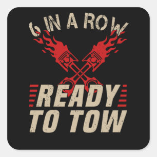 LKW-Fahrer Lastkraftwagen Lastkraftwagen Lastkraft Quadratischer Aufkleber