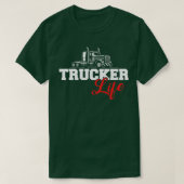 LKW-Fahrer Lebensdauer T-Shirt (Design vorne)