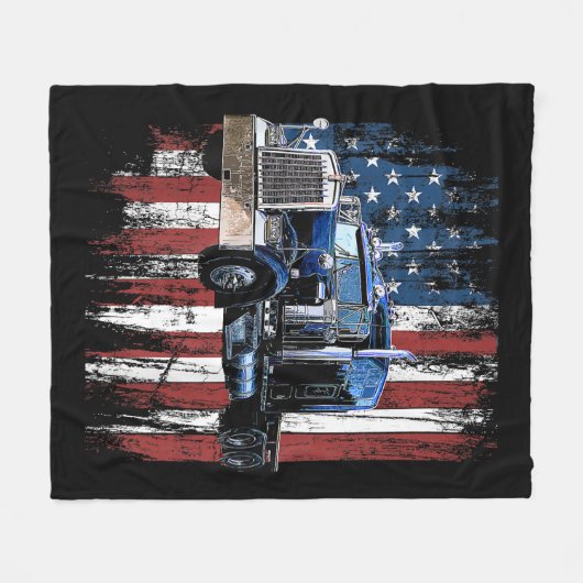 LKW-Fahrer LKW-Fahrer Gi Fleecedecke (Vorderseite (Horizontal))