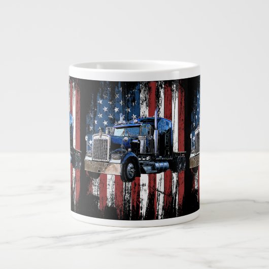 LKW-Fahrer LKW-Fahrer Gi Jumbo-Tasse (Vorderseite)