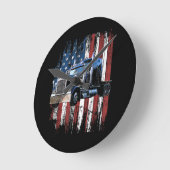 LKW-Fahrer LKW-Fahrer Gi Runde Wanduhr (Winkel)