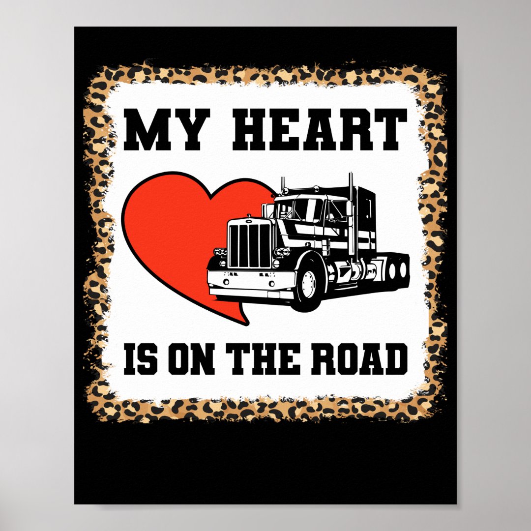 LKWFahrer Mein Herz ist auf der Ehefrau Poster Zazzle.de