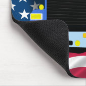 LKW-Fahrer Mousepad mit US Flagge und Eagle (Ecke)