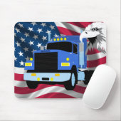 LKW-Fahrer Mousepad mit US Flagge und Eagle (Mit Mouse)