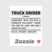 LKW-Fahrer Noun Definition LKW Liebhaber Funny Aufkleber (Blatt)