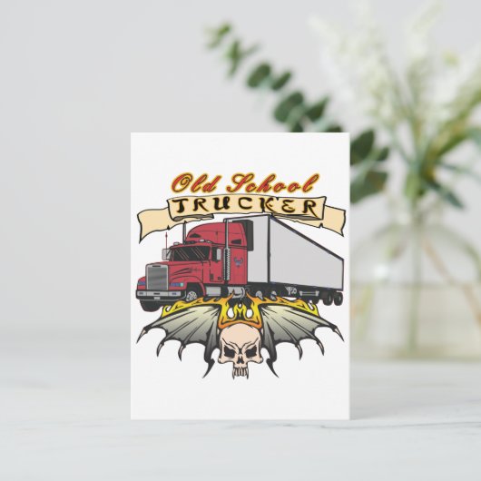 LKW-Fahrer Postkarte (Stehend Vorderseite)