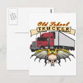 LKW-Fahrer Postkarte (Vorne/Hinten)