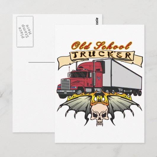 LKW-Fahrer Postkarte (Vorne/Hinten)