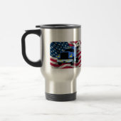 LKW-Fahrer-Reise-Tasse mit US-Flagge und -adler Reisebecher (Links)