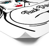 Lkw-Fahrer Rosie das Riveter-Button hoch Poster (Ecke)