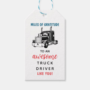 LKW-Fahrer-Schätzungs-Woche  Danke-Tags  Geschenkanhänger