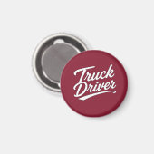 LKW-Fahrer-Schrift-Typografie-Geschenk Magnet (Vorderseite/Rückseite)