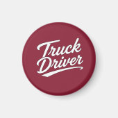 LKW-Fahrer-Schrift-Typografie-Geschenk Magnet (Vorne)